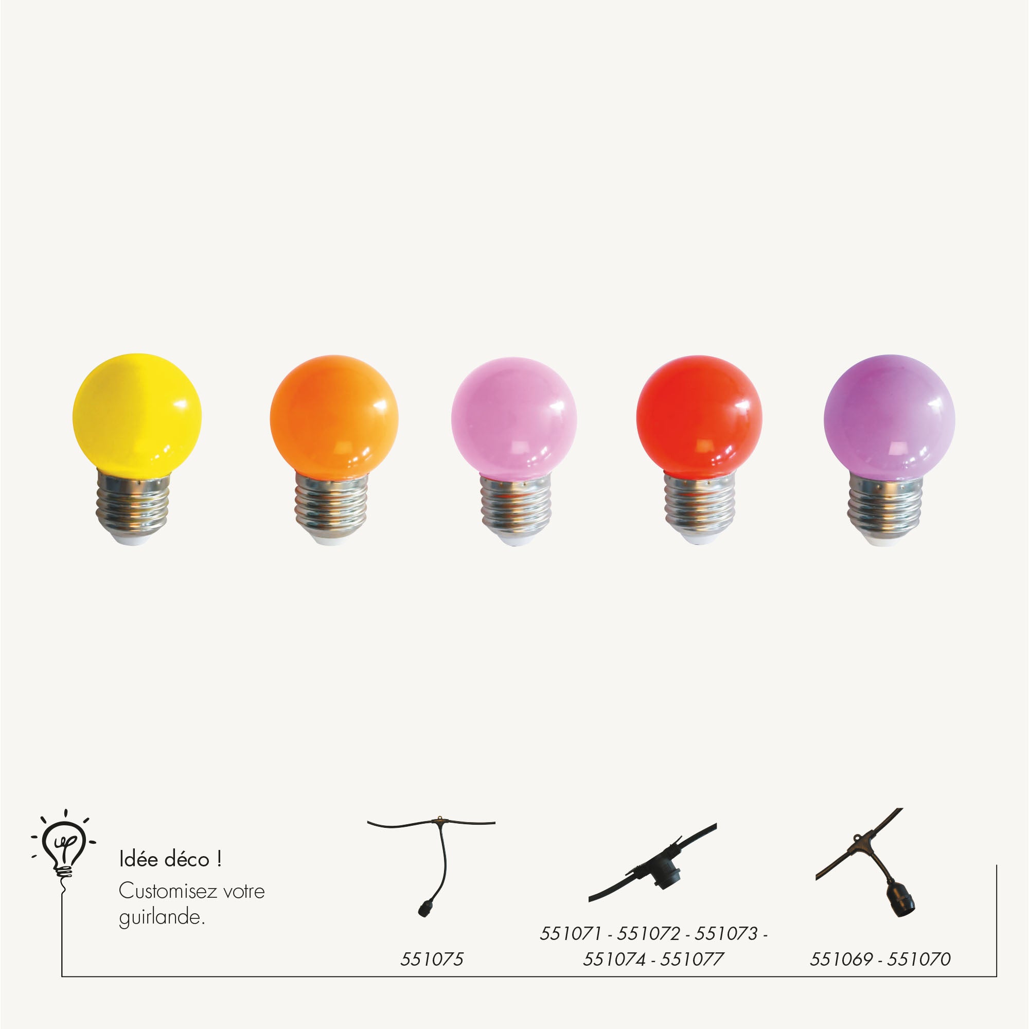 Lot de 5 ampoules E27